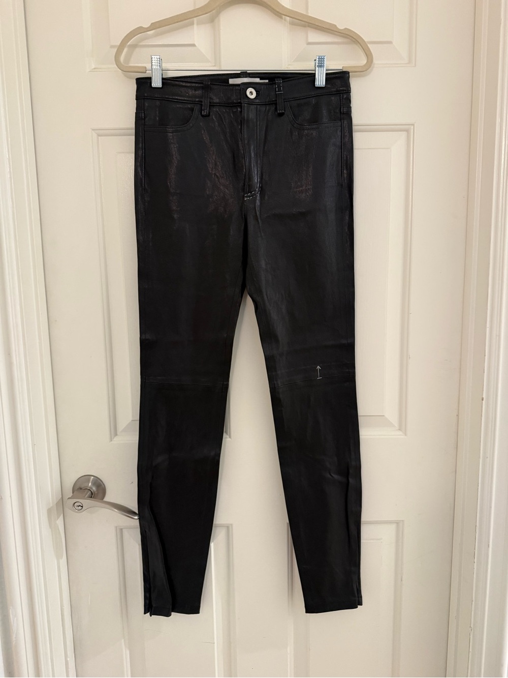 Coach Stretch Leather Skinny 5 pocket Pants in Black *please note* size 2